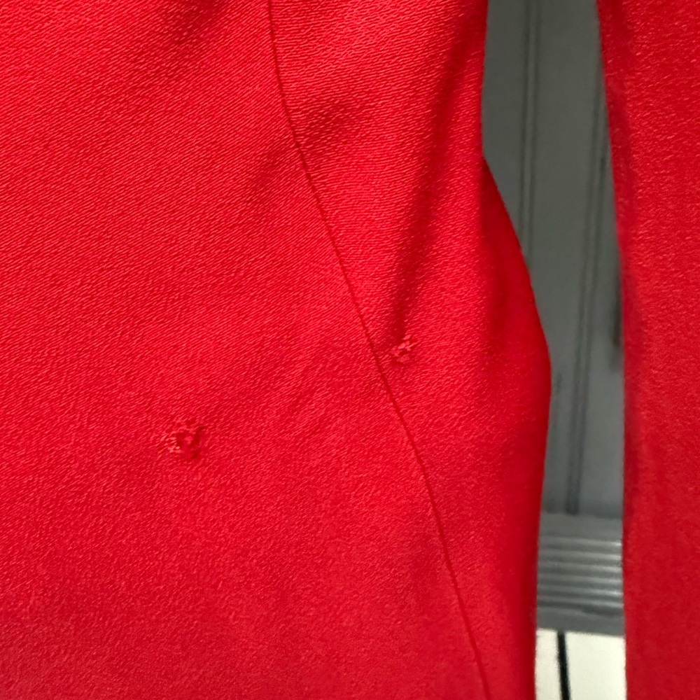 Vintage Red Long Sleeve Button Front Jumpsuit Size 10 Molly Malloy Petite - Picture 14 of 15